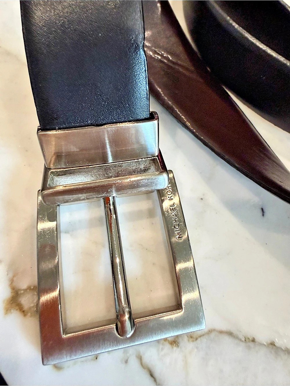Michael Kors Leather Belt Black